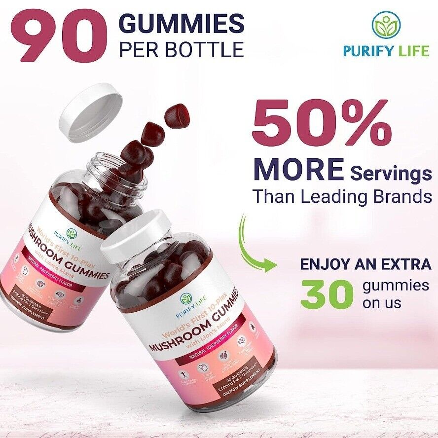 Brain Booster Focus Memory Improvement Mushroom gummies 60 Capsules