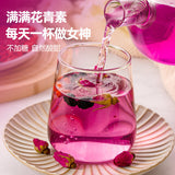 50-Pack Black Goji Mulberry Rose Tea Triangular Bag with Goji and Rose Petals