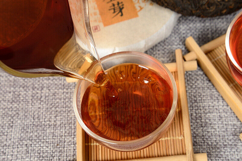 Pu'er Tea Leaves 100g Ripe Tea Cake Bai Ling Golden Bud Ripe Tea Cake