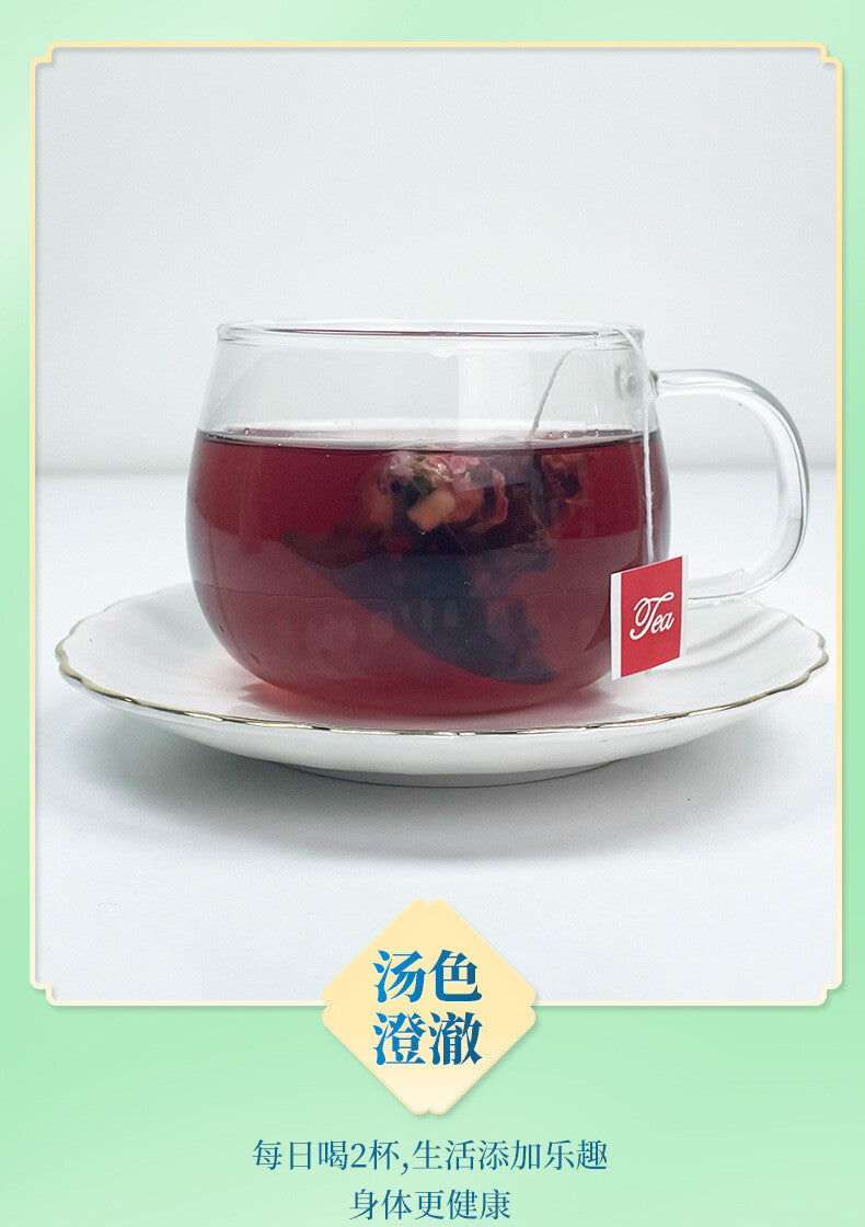 Apple Rose Lotus Leaf Tea for Detox and Digestive Health Tea