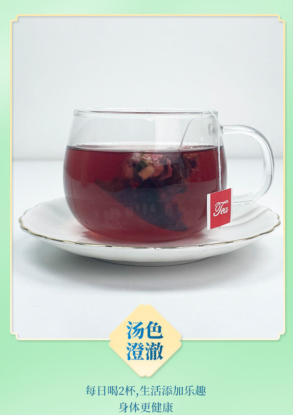 Apple Rose Lotus Leaf Tea for Detox and Digestive Health Tea