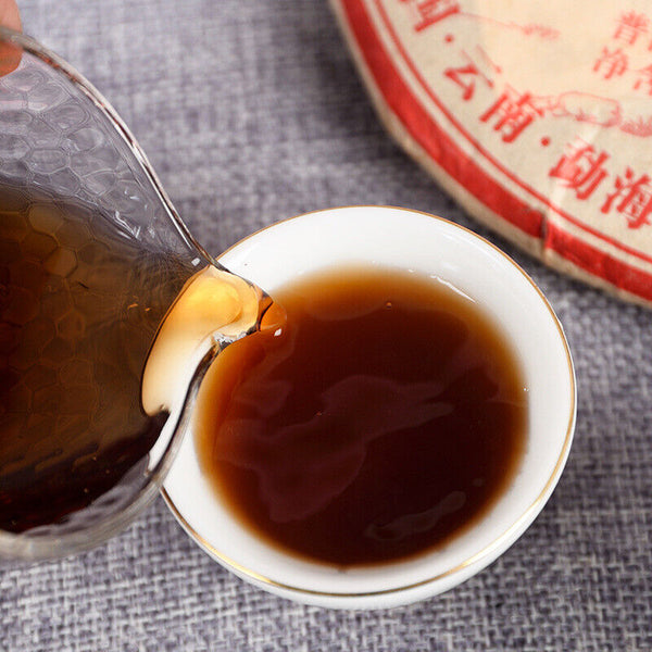 357g Puerh Ripe Tea Cake Healthy Drink 357g 宫廷王熟茶饼