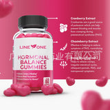 2 bottles Hormonal Balance PMS Relief 60 Gummies-Strawberry flavor