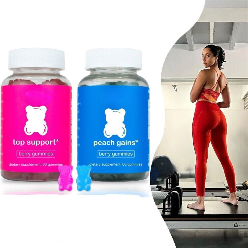 TOP Support and Peach Gains Gummies  Women's Support Supplement Multivitamins