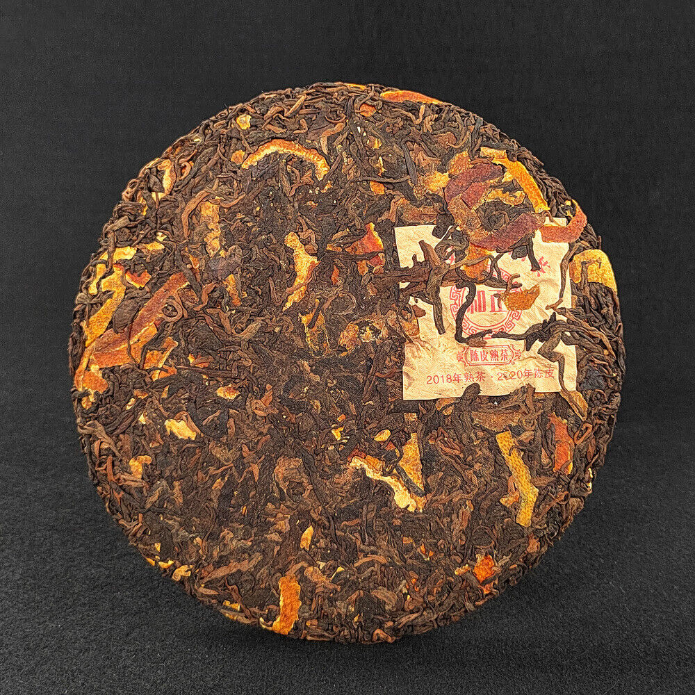 357g Ripe Puerh Tea Chen Pi Pu-erh Tea Cake Xiao Qing Mandarin Orange Pu Tea