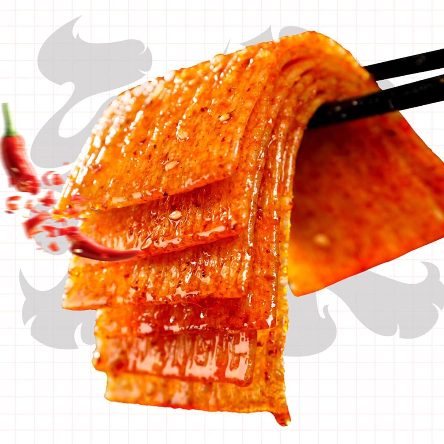 Pikanter Streifen Latiao Snack Chinesische Spezialität Veganer Pikanter Snack