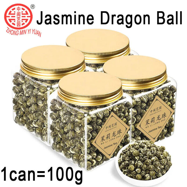 New Jasmine Tea Canned Natuiral Organic Jasmine Drago Pearl  Longzhu 125g