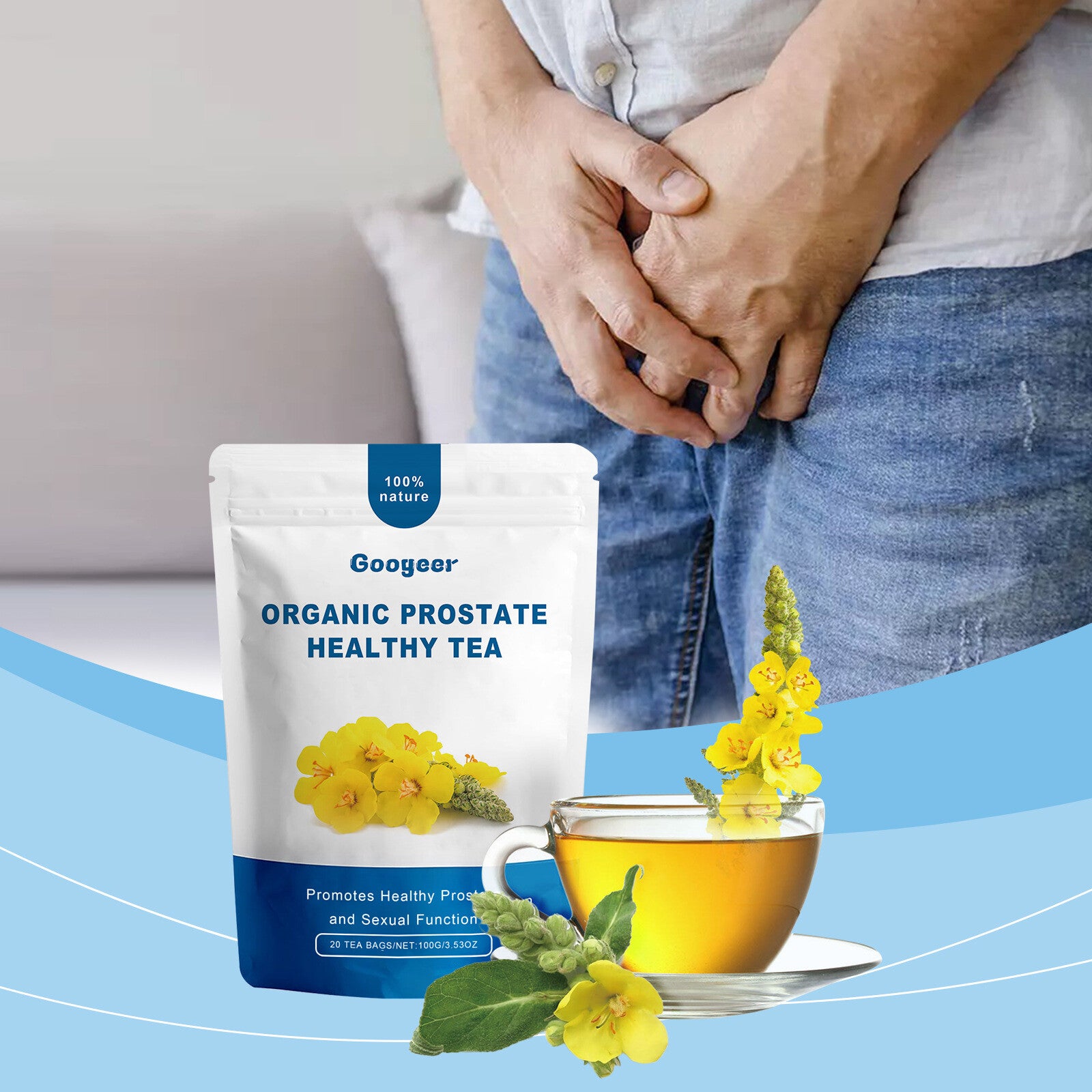 Googeer Organic Prostate Health Tea Natural Support Blend 100g