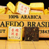 Yunnan Menghai Aged Ancient Tree Gongting Ripe Tea Mini Golden Brick Pu-erh Tea