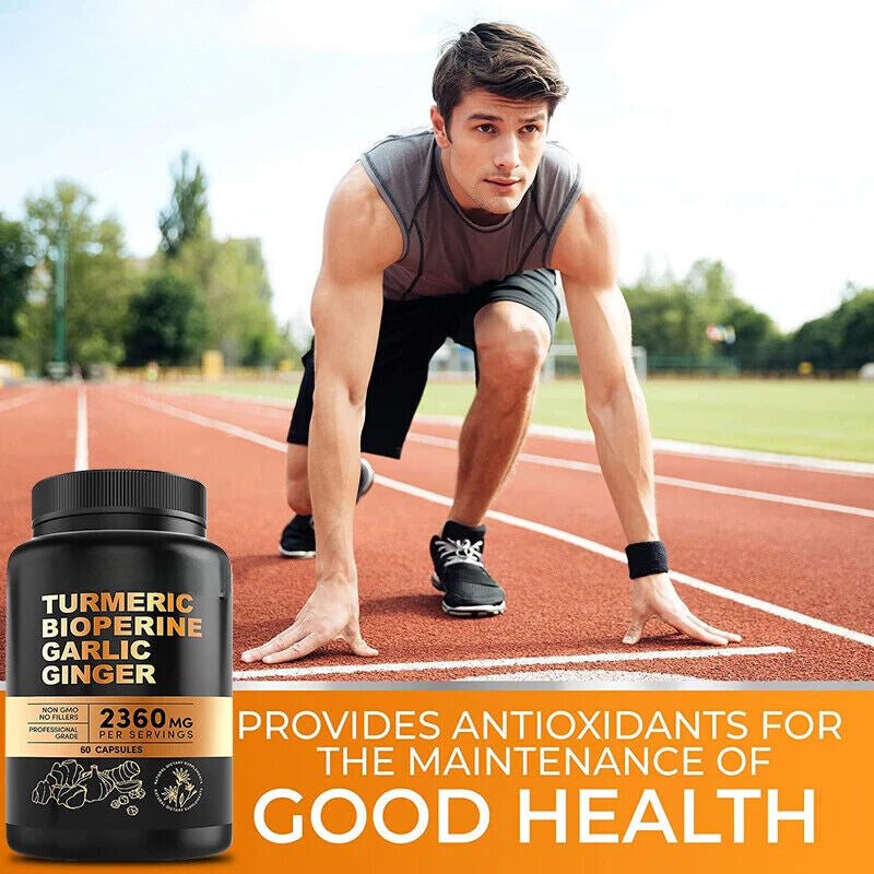 Turmeric Curcumin with Ginger + Black Pepper, Joint Health Supplements