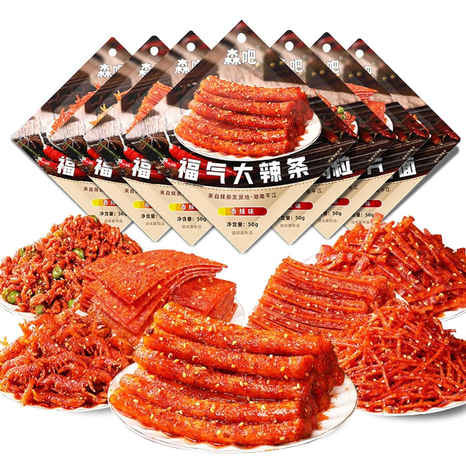 Pikanter Streifen Latiao Snack Chinesische Spezialität Veganer Pikanter Snack