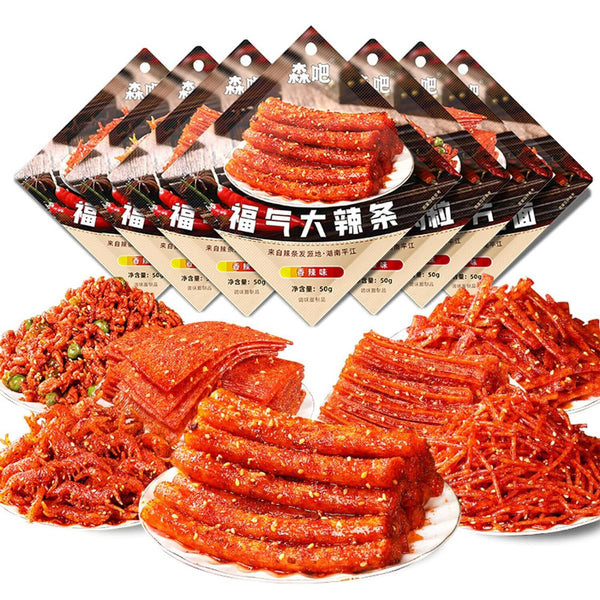 Pikanter Streifen Latiao Snack Chinesische Spezialität Veganer Pikanter Snack