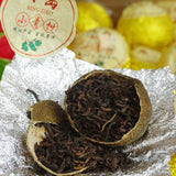 Xinhui Raw Sun-dried Xiaoqingkang Palace Puerh Ripe Tea Tinned Lemon Red Tea500g