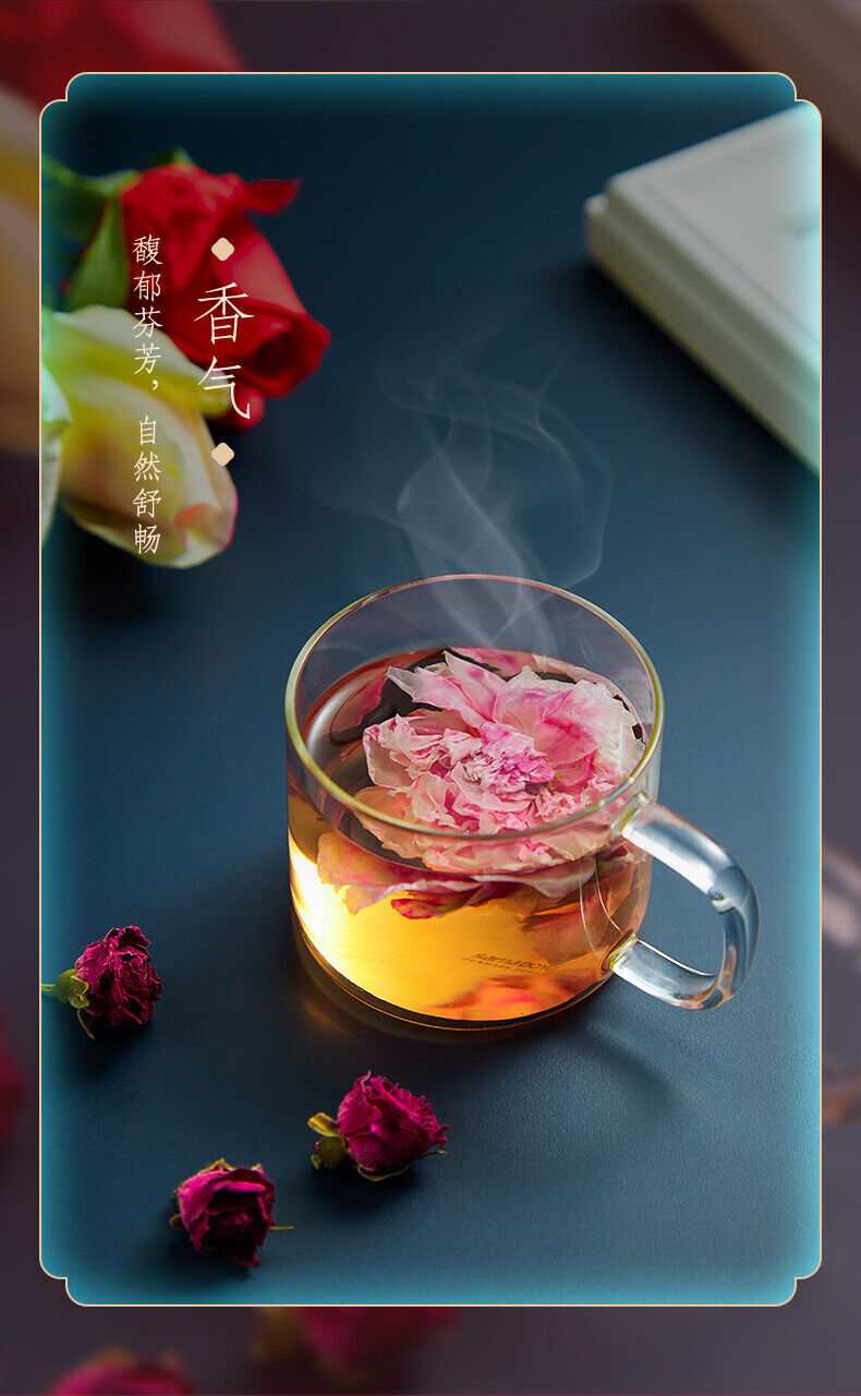 Rose Dried Tea Rose Crown Flower Tea One Flower One Cup Soaked in Water 65g