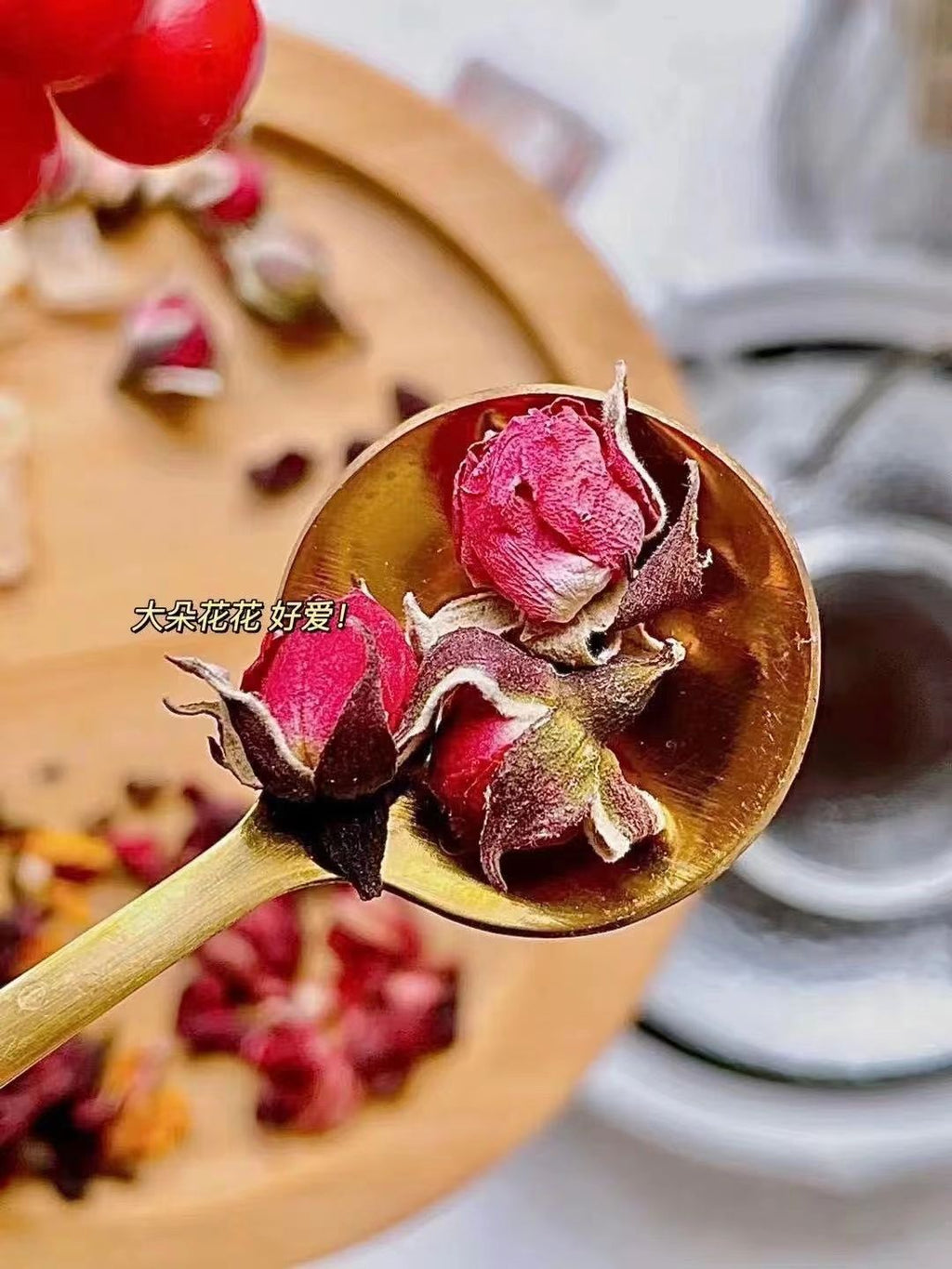 Blueberry Peach Fruit TeaHigh-value fruitsEye careBeauty and beautyFloral tea