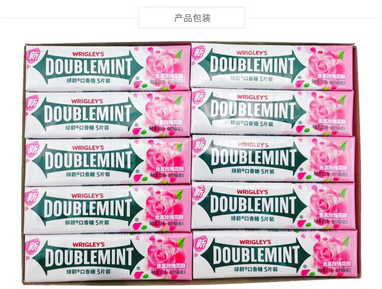Rose Mint DOUBLEMINT Kaugummi 5pcs x 20 Portable Pack für frischen Atem