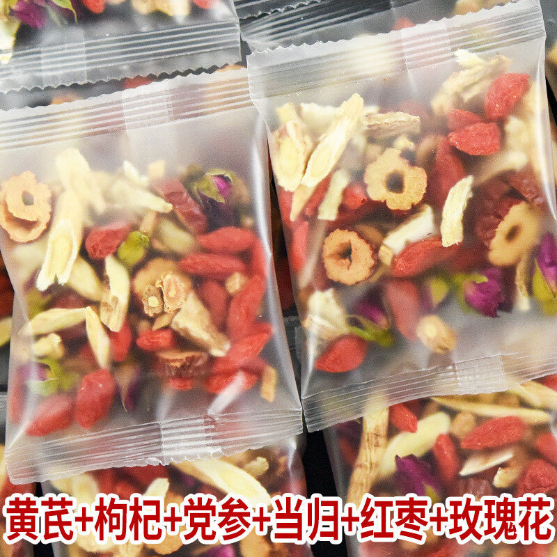 Herbal Tea for Vitality Health Blood Circulation Astragalus Angelica Goji Rose
