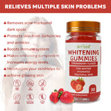 Strawberry Whitening Gummies Skin Moisturizing No Sugar Dairy Free - 60 Count