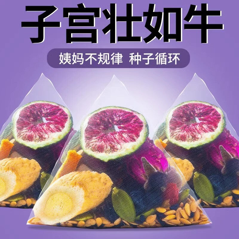 Progesterone Balance Tea with Flaxseed Fig Goji Mulberry Natural Herbal Blend Main image
