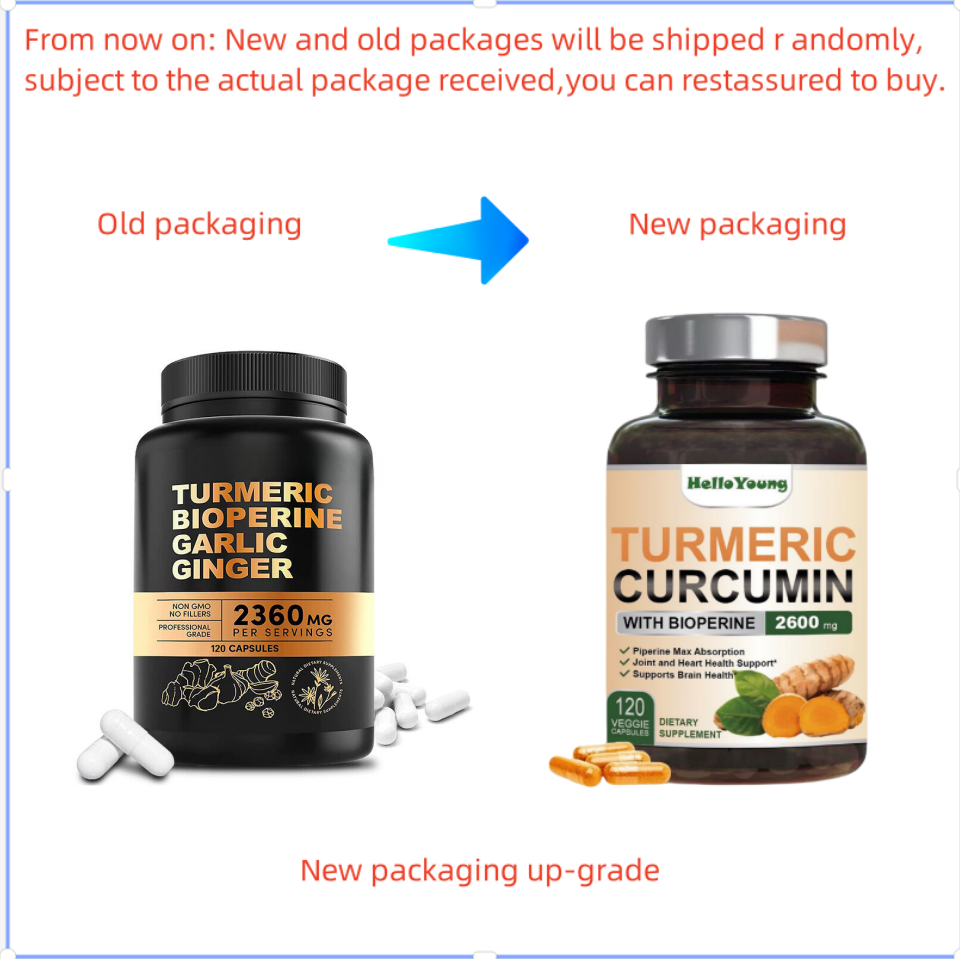 Turmeric Curcumin with Ginger + Black Pepper, Joint Health Supplements