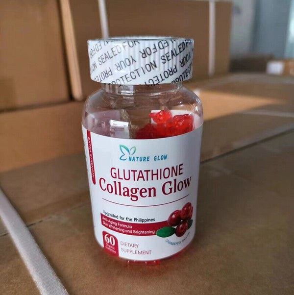 NATURE GLOW Collagen Gummies with Glutathione and Cranberry Anti-Aging Formula
