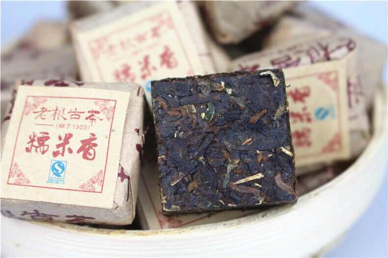 500g Yunnan Menghai Glutinous Rice Pu-erh Tea Pu-erh Mini Tuocha Square Brick