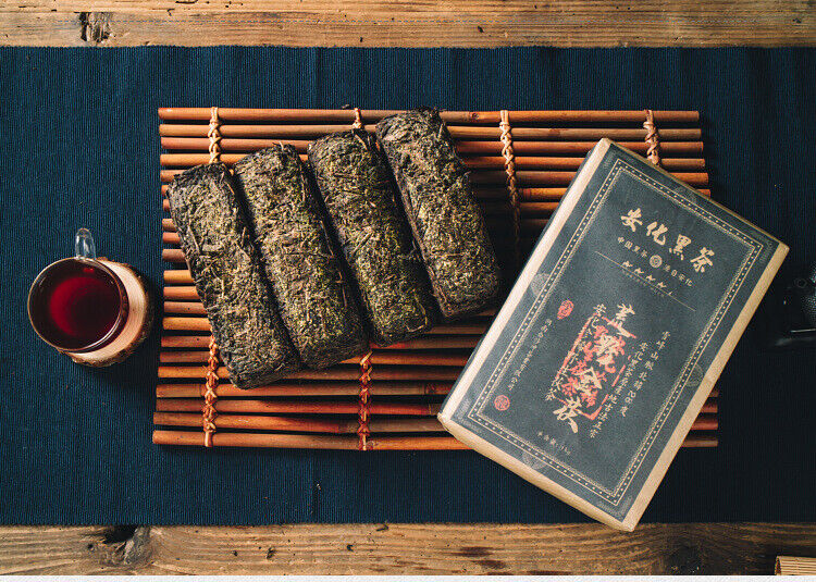 1kg Black Tea Hunan Anhua Black Tea Golden Flower Fu Brick Tea Tianjian Fu Brick