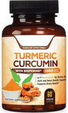 Turmeric Curcumin with Ginger - 95% Curcuminoids 2600mg Max potency w BioPerine
