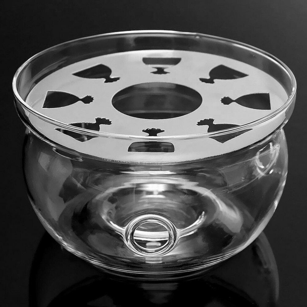 Heat-Resisting Teapot Warmer Base Glass Round Insulation Tealight Teapot Holder Main image