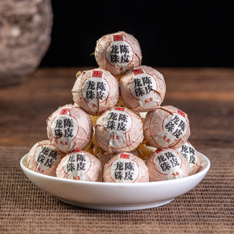 500g Yunnan Pu'er Tea Tangerine Peel Dragon Beads Xiao Tuo Old Ripe Tea Bulk Secondary image