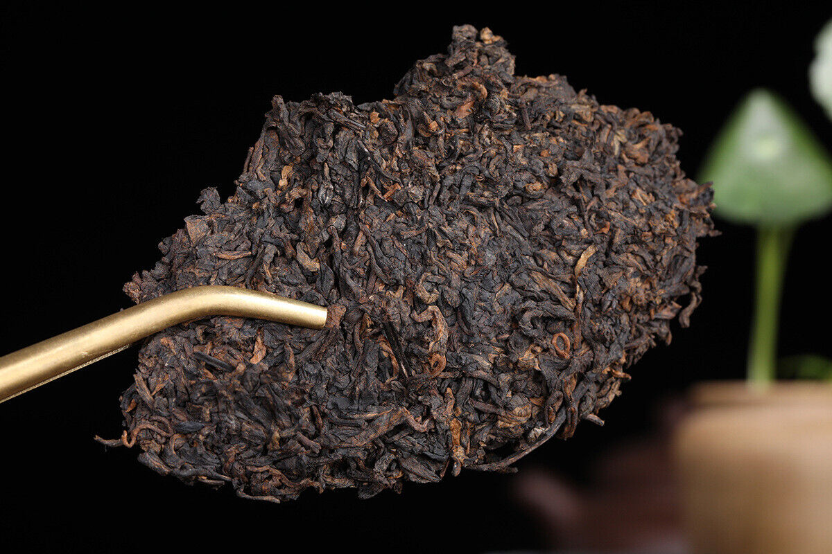 357g Yunnan OldPanzhang Puerh Ripe Tea Cake Menghai Flavor Pure Material