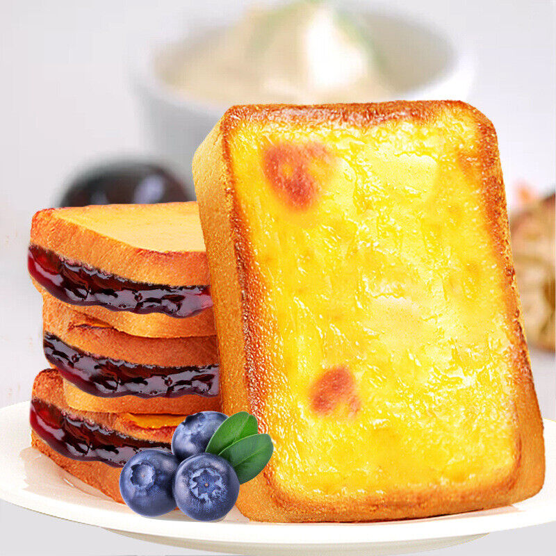 Healthy Breakfast Bread Cake Snacks - Blueberry Cheese Toast Box Set