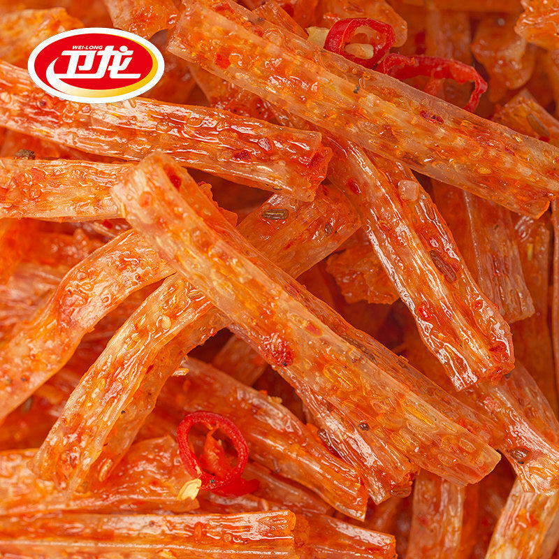 Weilong Small Gluten Spicy Strips Vegetarian Meat Spicy Snacks 卫龙小面筋辣条大刀肉素肉零食