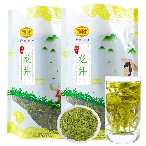 Premium Longjing Green Tea First Flush 250g Fresh & Full-Bodied Resealable Bag