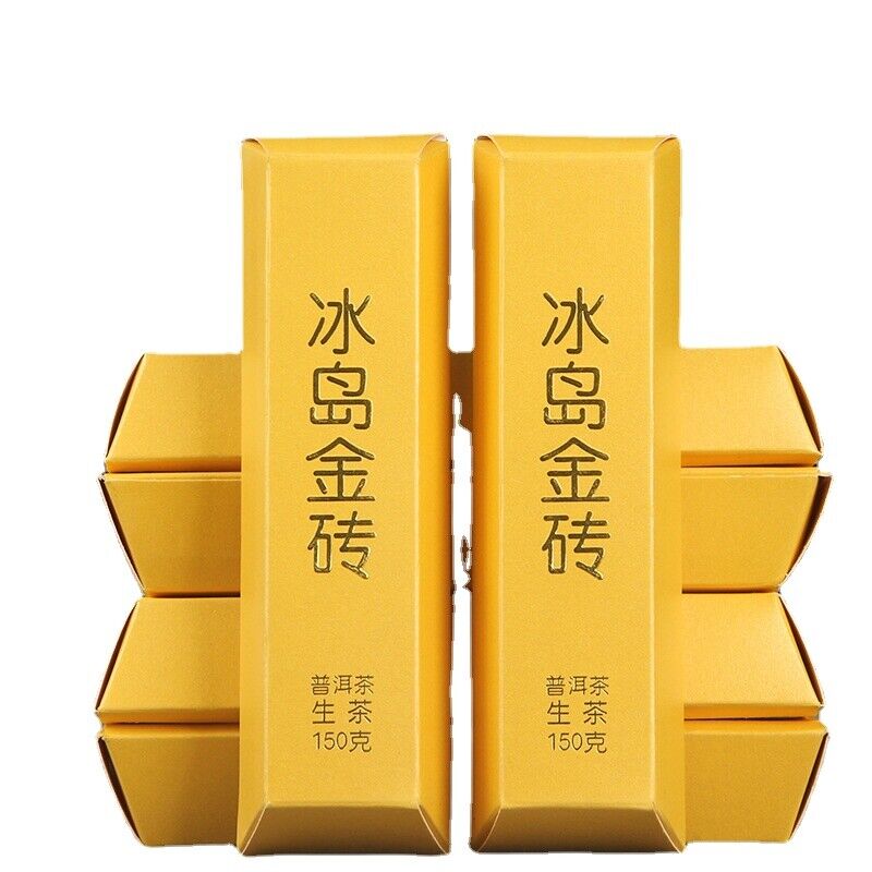 150g Golden BarIceland Gold Brick Puerh Raw Brick Tea Mengku Gold Leaf Flower Main image