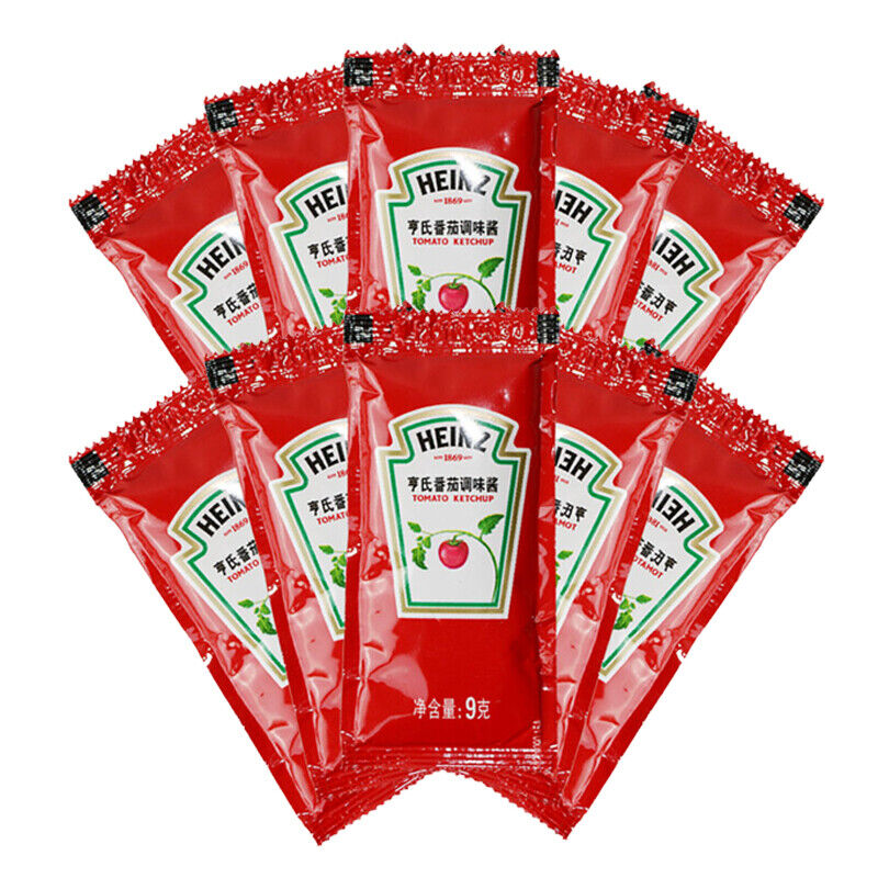 9g*100 Bags Tomato Sauce Tomato Sauce Small Bag French Fries, Pasta Snack Sauces