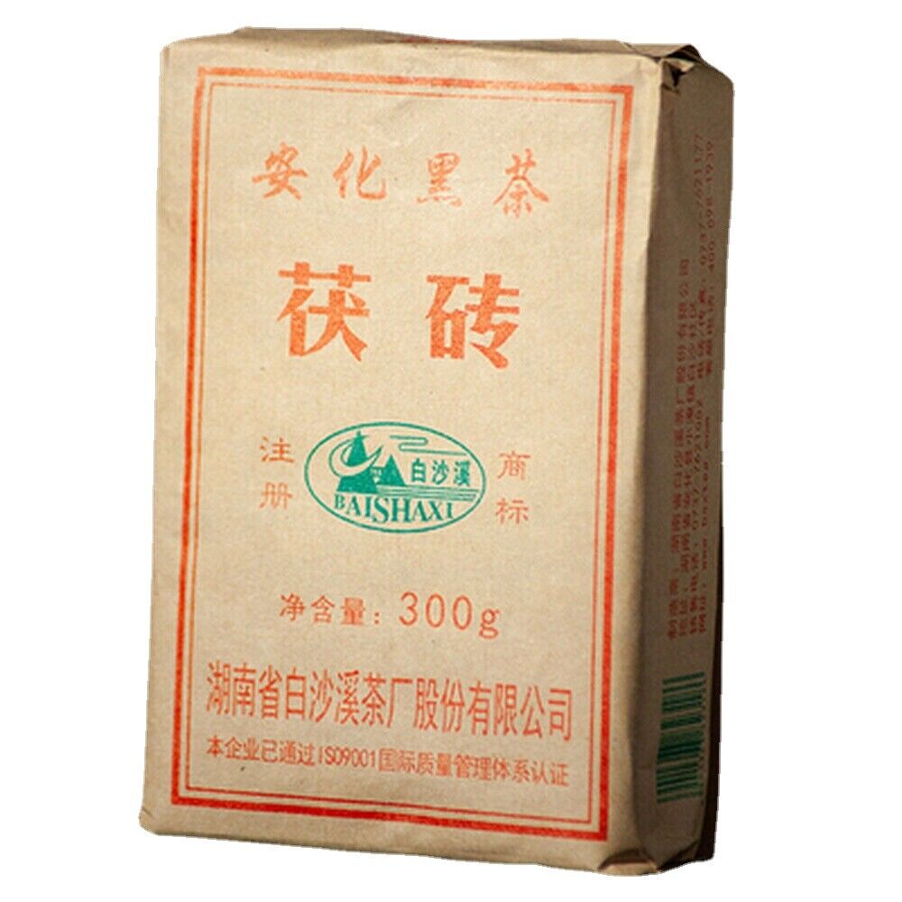 300 g Hunan Anhua Baisha Xi Black Tea with Golden Flower Fu Cha Fu Brick HEI CHA Main image