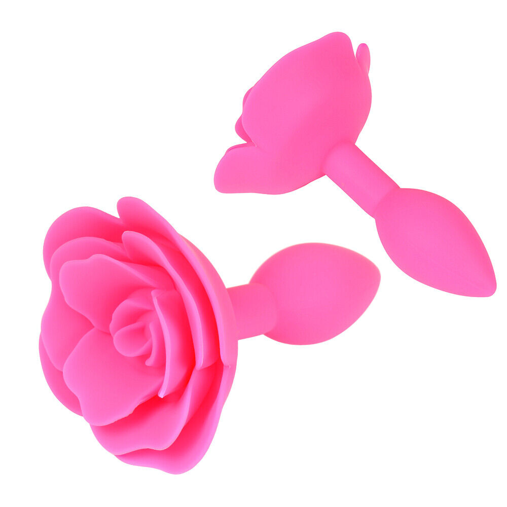 silicone rose anal plug Smooth Butt Plug Anus Expander Sex Toys for men gay