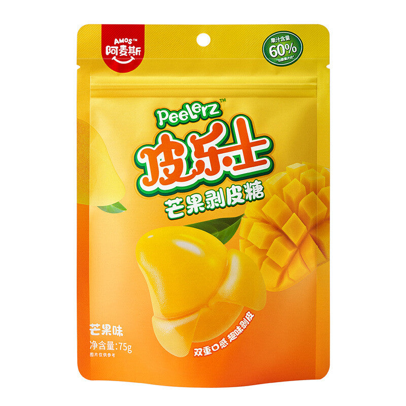 Fruit Peeling Juice Gummy 75g Snack Candy Banana and Mango Flavor