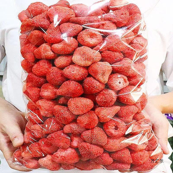 Natural Freeze-Dried Strawberry Bits - 500g, Crispy & Delicious