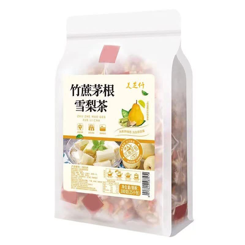 竹蔗茅根雪梨茶 Bamboo Cane Rock Sugar Pear Tea 300g 10.6Oz. (25package) Secondary image