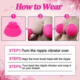 Nipple Massager Wireless Vibrating Nipple Suckers with 12 Modes Suction Vibrator