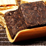 250g Old Pu'er Black Tea Ripe Puer Tea Brick Cooked Puerh Yellow Iron Box Yunnan
