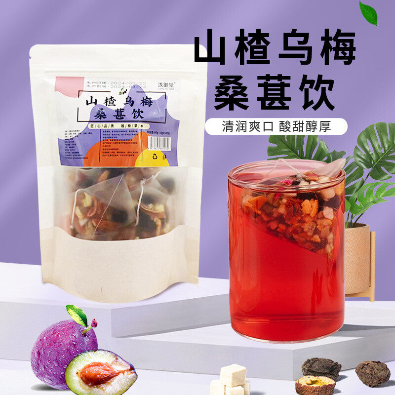 Mulberry, Hawthorn, and Ume Tea in Triangular Bags, Live Stream Wholesale