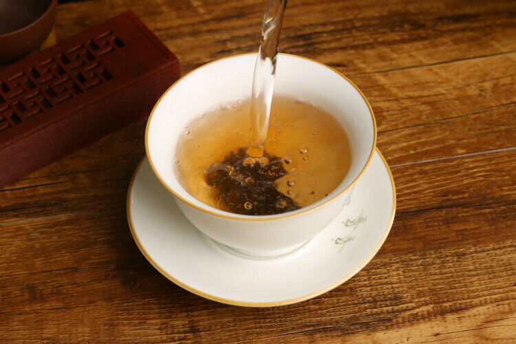 Black Tea Puerh Tea,Golden Bud Old Tea Head Menghai Ripe Tea 500g