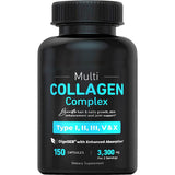 120caps Vital Vitamins Multi Collagen Complex - Type I, II, III, V, X, Grass Fed