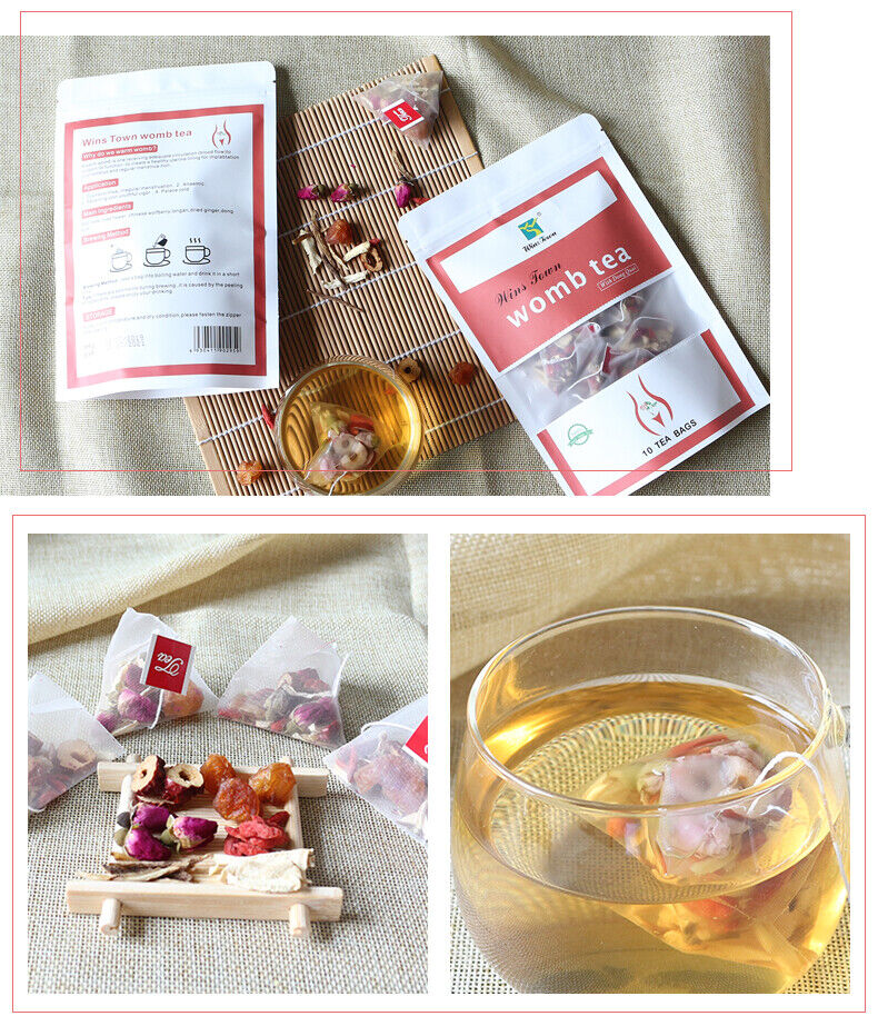 Female Fertility Tea Womb Detox Pyramid Triangle Tea Bag Yoni Uterine Detox Tea