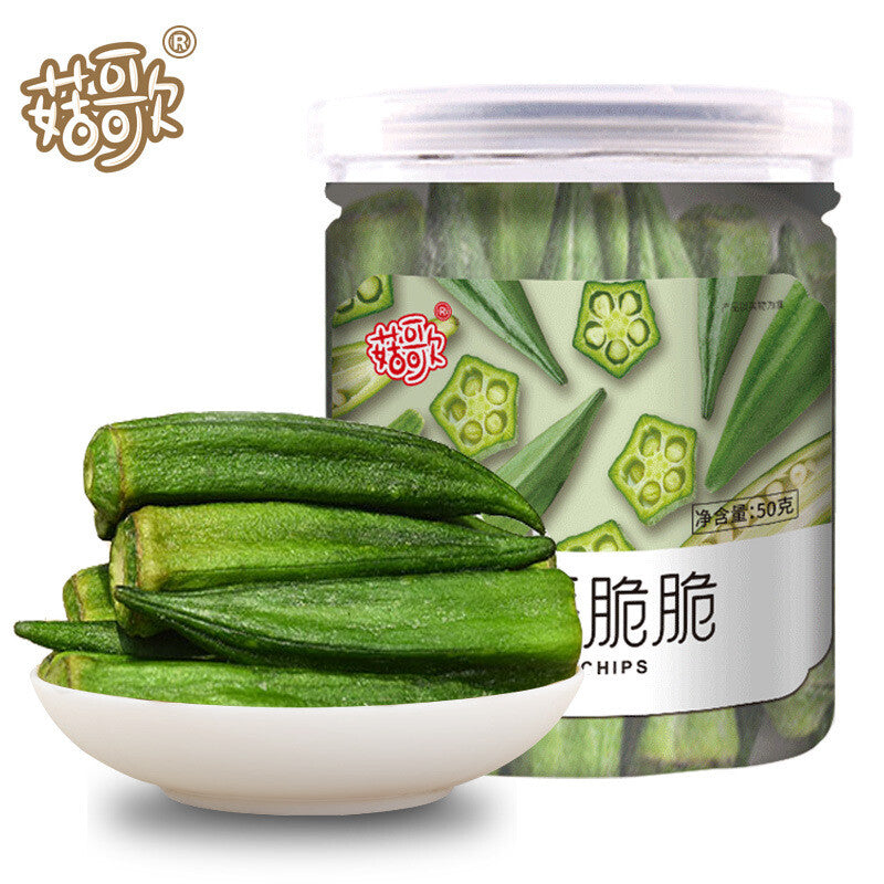 Ready-to-Eat Snack Canned Mixed Fruit & Vegetable Crisps Shiitake Mushroom Okra