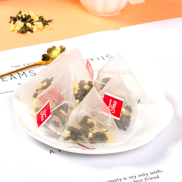 Cold Brew Herbal Drink Hot Peach Oolong Tea Fruit Blend Triangle Bags