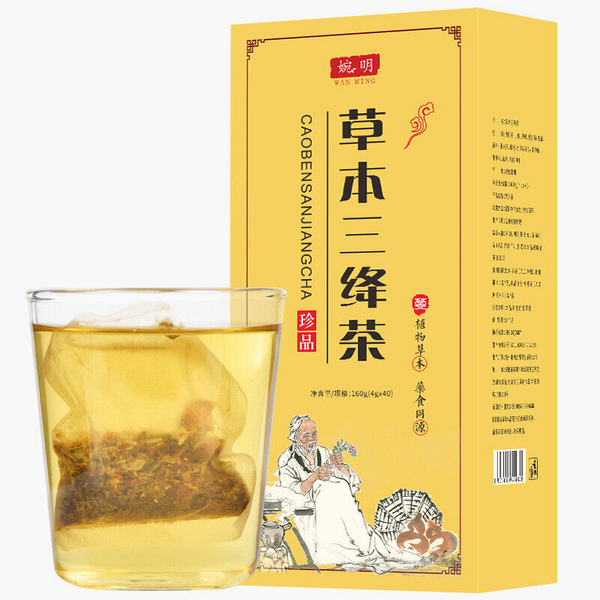 160g Herbs three jiangtea corn beard mulberry kudzu willow three descending tea